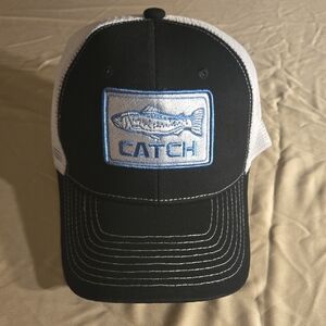 Black and White Fishing Cap